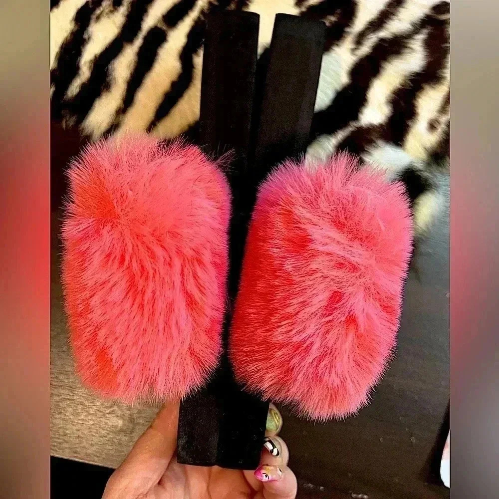 🤑 Cute Fuzzy Flip Flop Slippers - Brand New - Picture 9 of 11